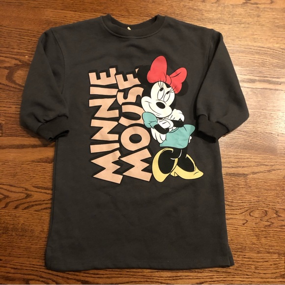 Zara Dresses New Zara Minnie Mouse Sweatshirt Dress Poshmark